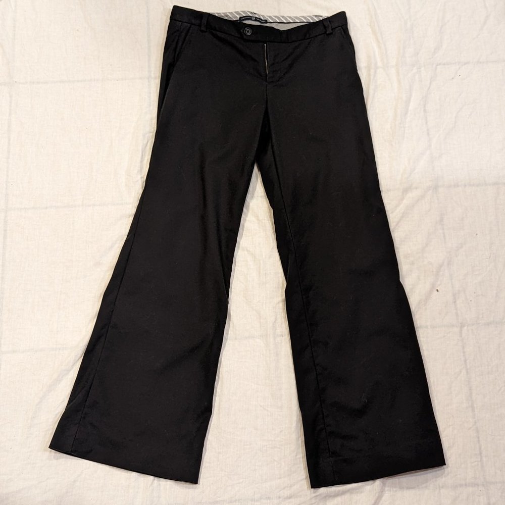Women's Gap Black Dress Pants Slacks Wide Leg Stretch Size 10
